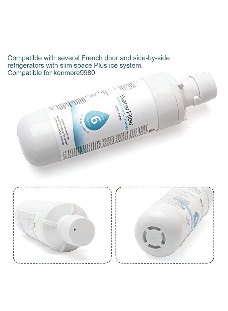 فلتر مياه الثلاجة، LT1000P لفلتر تنقية مياه ثلاجة LG، استبدال لمدة 6 أشهر / 200 جالون لـ Kenmore9980 (عبوة من 2) - Image 3